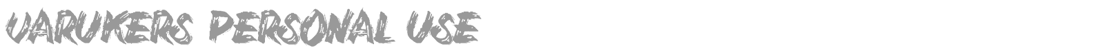 Varukers font preview